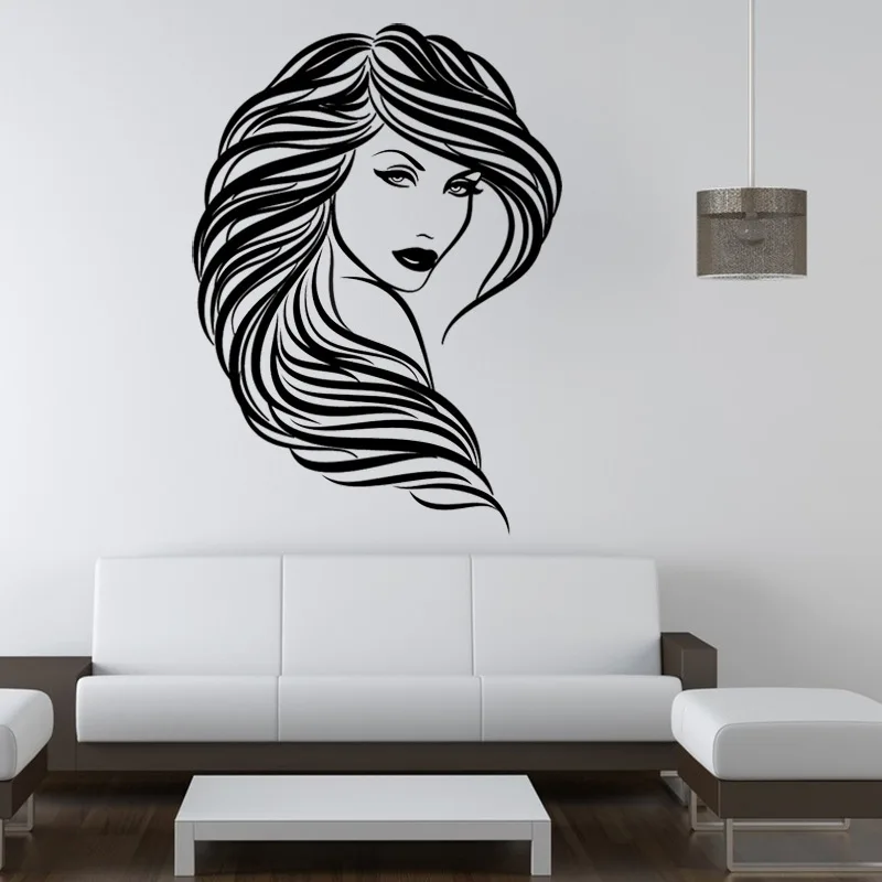 Lady Face wall sticker a743-3