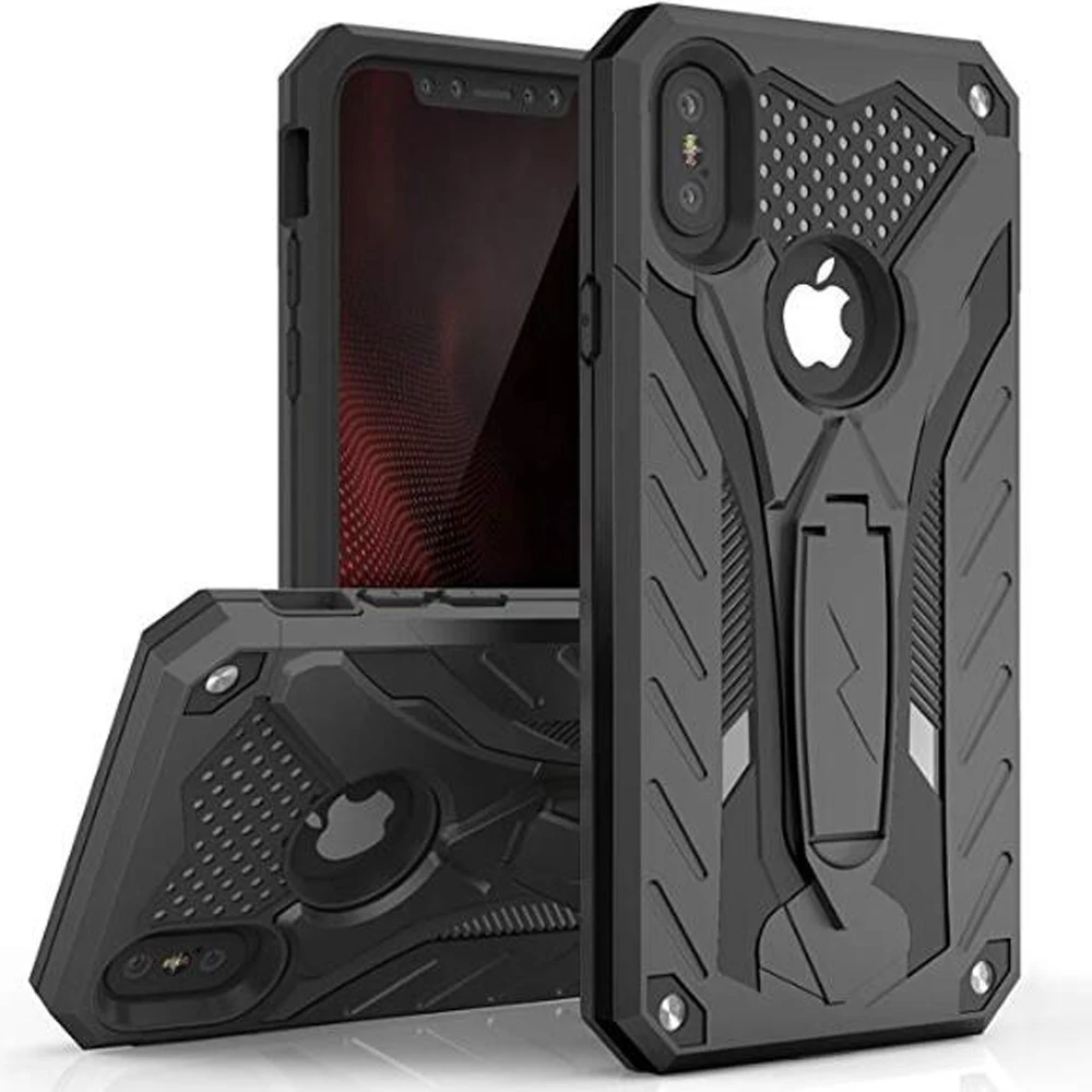 Чехол для iPhone 7 8 противоударный силиконовый чехол в стиле милитари с подставкой 6