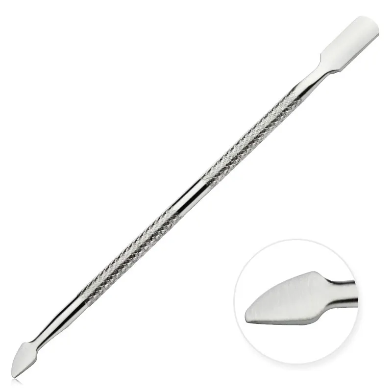 2 Way Nail Art tools Stainless Steel Essential Cuticle Spoon Pusher