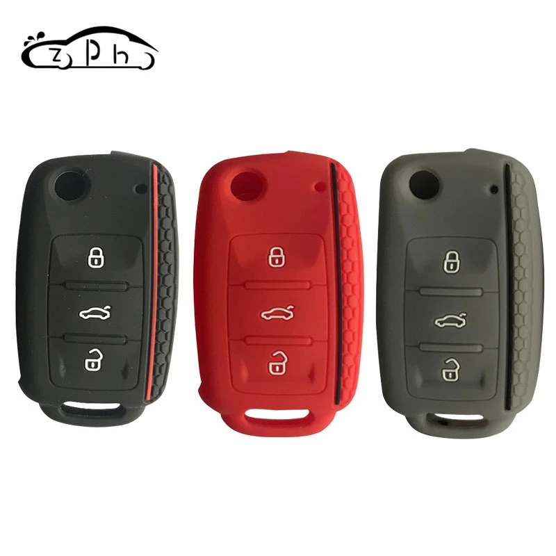 Силиконовый чехол без ключа для VW Caddy Golf Jetta Polo Passat Scirocco Tiguan Skoda Octavia Seat|Футляр