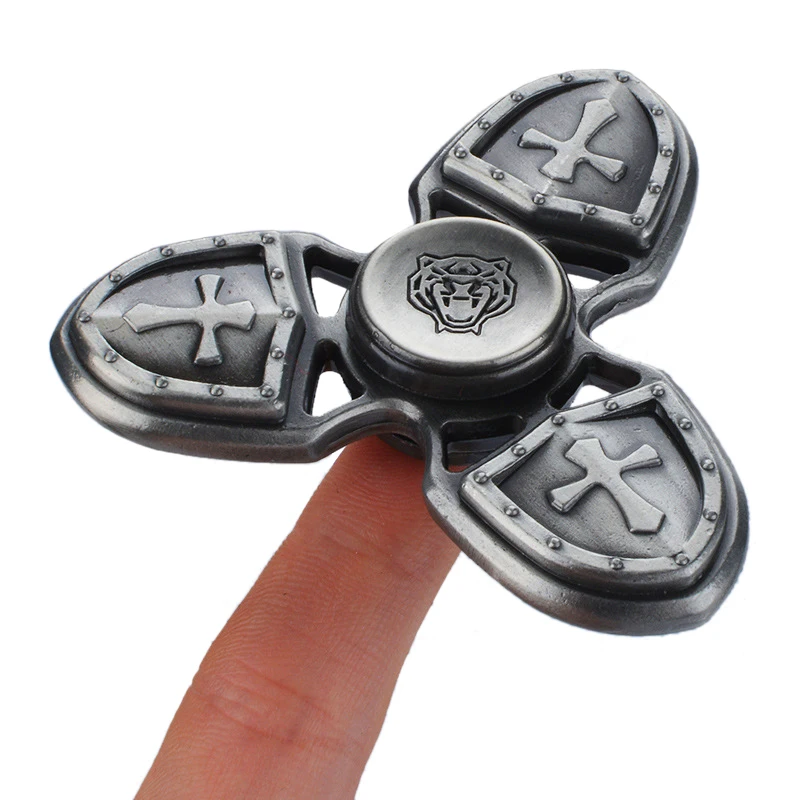 

Crusader EDC Hand Spinner Fingertips Gyro Tri Fidget Spinner Metal Toy for Adults Kids for Autism and ADHD