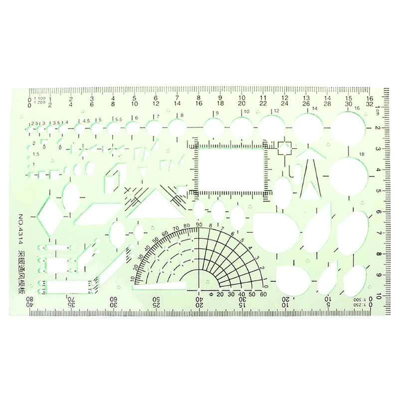 Пластиковая линейка прямоугольная круглая форма геометрический рисунок шаблон страница с шаблоном канцелярские принадлежности Школьные