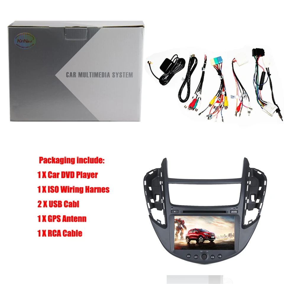 Excellent KiriNavi Octa core 4G LET android 7 car dvd player for Chevrolet Trax stereo 2014 support 4K Video 4G 5