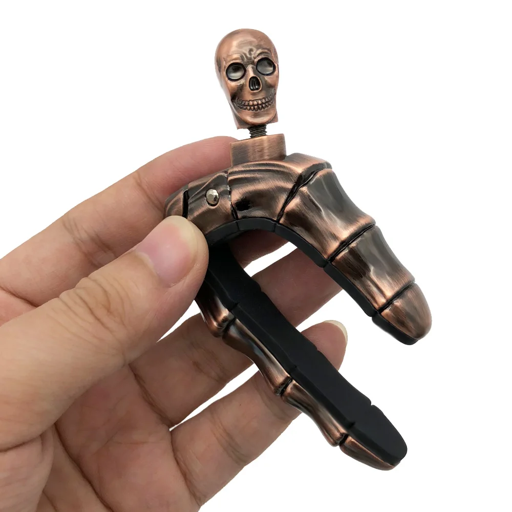 SLOZZ cráneo Guitarra Capo 6 cadena clásica acústica Guitarra eléctrica bajo accesorios Metal Capotraste Guitarra hueso del dedo SLOZZ cráneo Guitarra Capo 6 cadena clásica acústica Guitarra eléctrica bajo accesorios Metal Capotraste Guitarra hueso del dedo