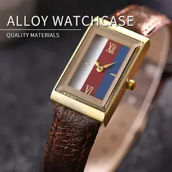 Новый дизайн zegarek часы женские прямоугольные кожаные часы браслет uhren наручные часы для женщин Montres Femme кварцевые часы Saat # A