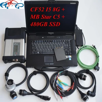 

Expert Mode Mb star c5 sd connect C5 480GB SSD V06/2020 CF52 I5 8G Used Laptop computer high quality for Car Auto diagnosis tool