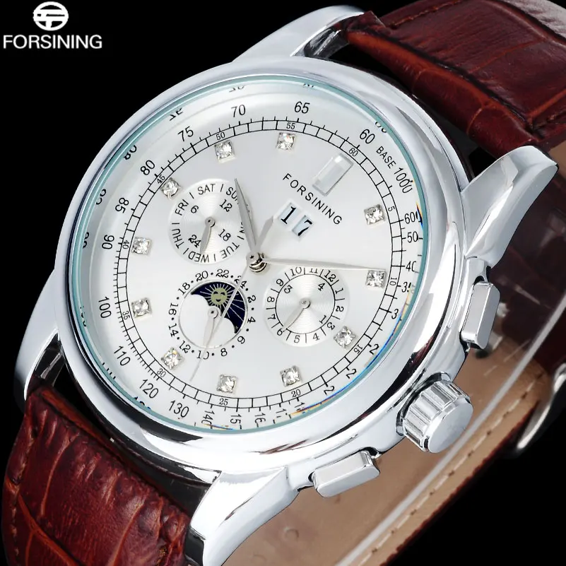 2017 FORSINING Simple brand font b men b font fashion watches casual auto font b mechanical