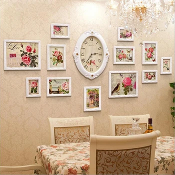

12pcs Combination Set Wall Photo Frames For Pictures Vintage White Wood Photo Frame Wedding Photo Frame Wall Decor,Free shipping