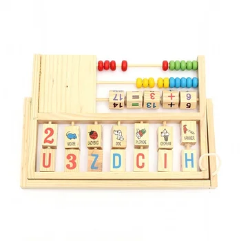 

MACH VE4A Wood Educational Computing Rack Multifunction Flap Children's Educational Toys (Color: Multicolor)