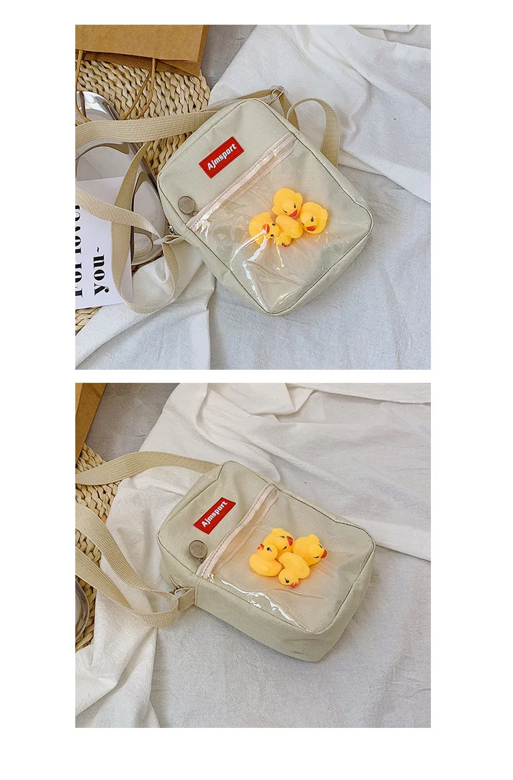 Харадзюку маленькая Желтая утка прозрачная это сумки женские холщовые сумки на плечо для девочек Teeange прозрачные желе Ita сумки женские сумки
