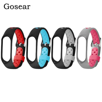 

Gosear Anti-lost Breathable TPE Replacement Wristband Strap Bracelet Smart Band for Xiaomi Mi Band 3 4 Band3 Bande Accessories