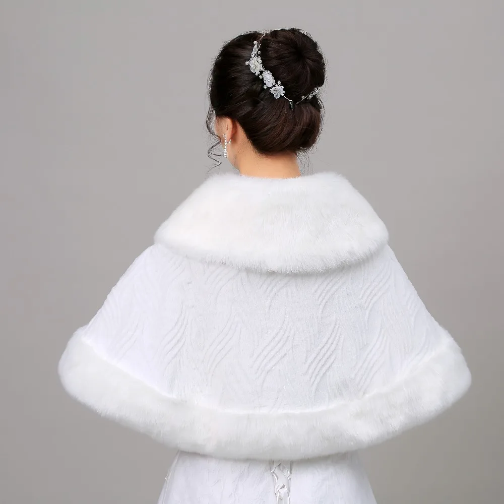 Осень Зима большая свадебная куртка с мехом вечернее длинное свадебное пальто Свадебный жакет из искусственного меха