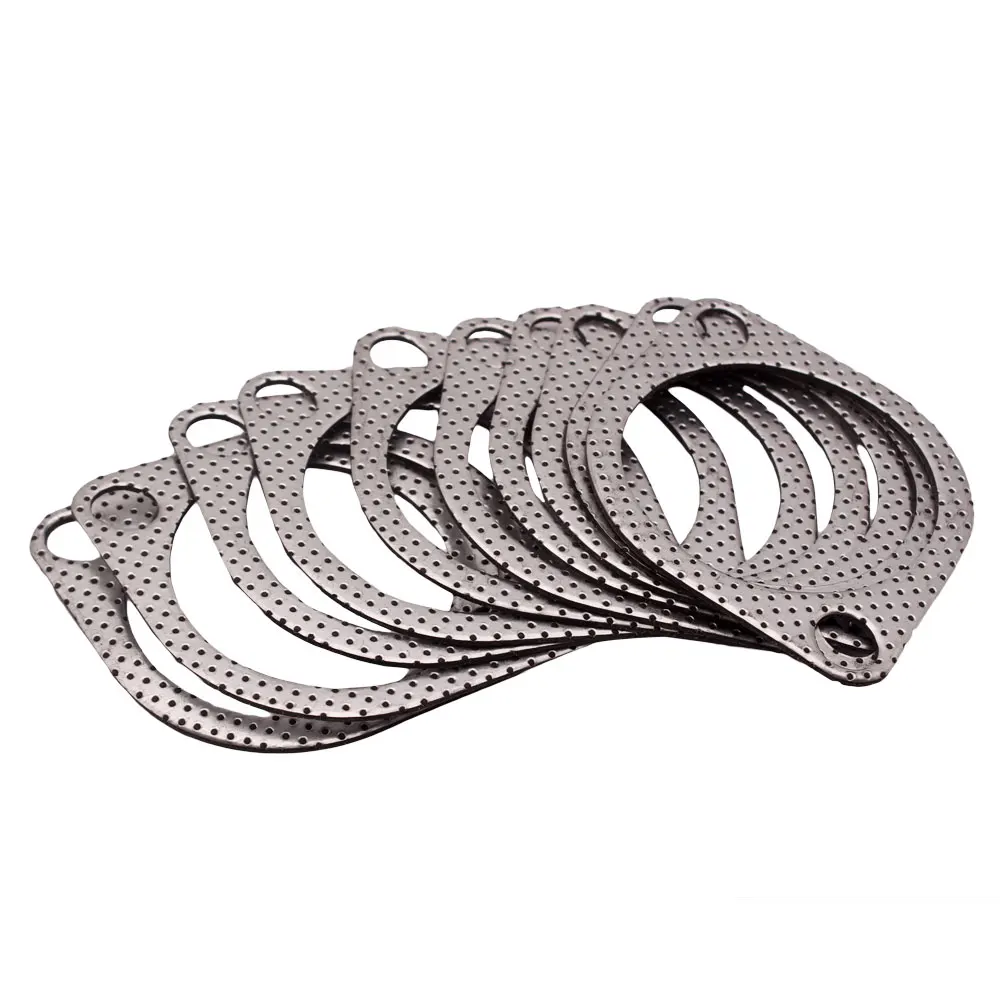 5pcs/lot 2 bolt 3" inch Exhaust Pipe Gasket To Muffler Header Manifold Down Pipe Catback Turbo Gasket