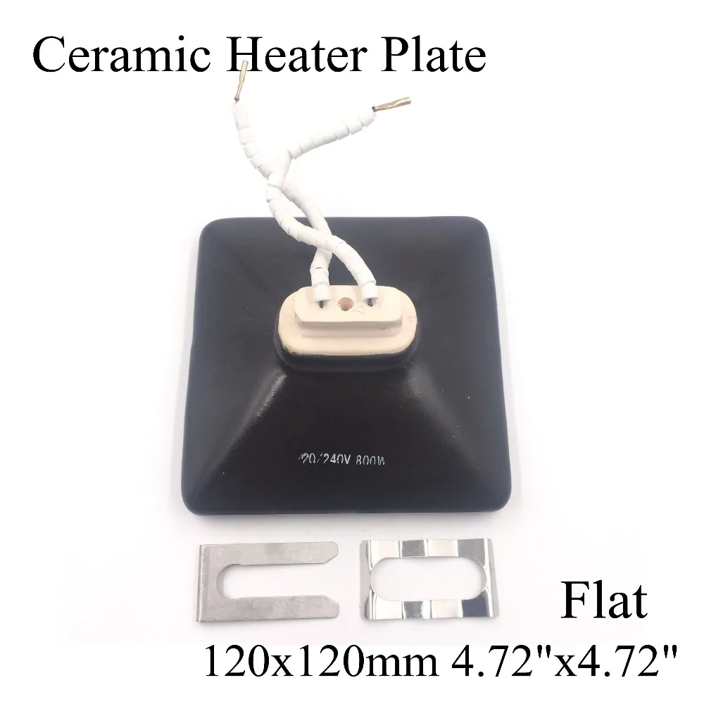 Ceramic Heater Board 120*120MM 220V/230V 800W Black Flat Top Upper Infrared Ceramic Heating