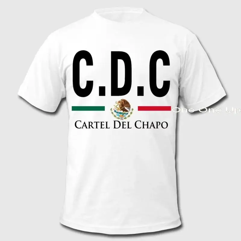 Men's cartel del chapo CDC El Chapo Customised Print Mexico gangster funny  drug handmade O-Neck Summer Cool Cotton T-Shirt top