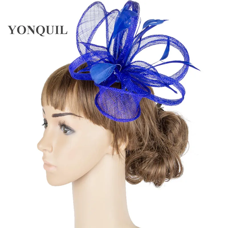 Buy Royal blue hair fascinators headband wedding
