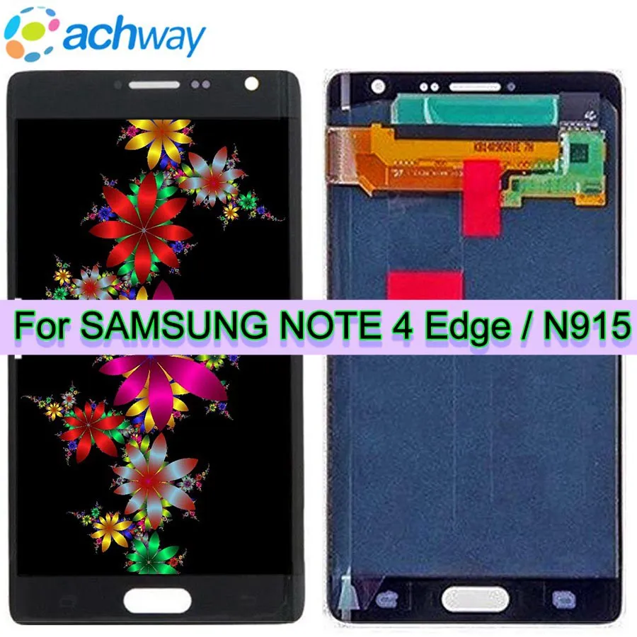 Сменный сенсорный ЖК экран для Samsung Galaxy NOTE 4 Edge N915 5 6 дюйма|Экраны мобильных