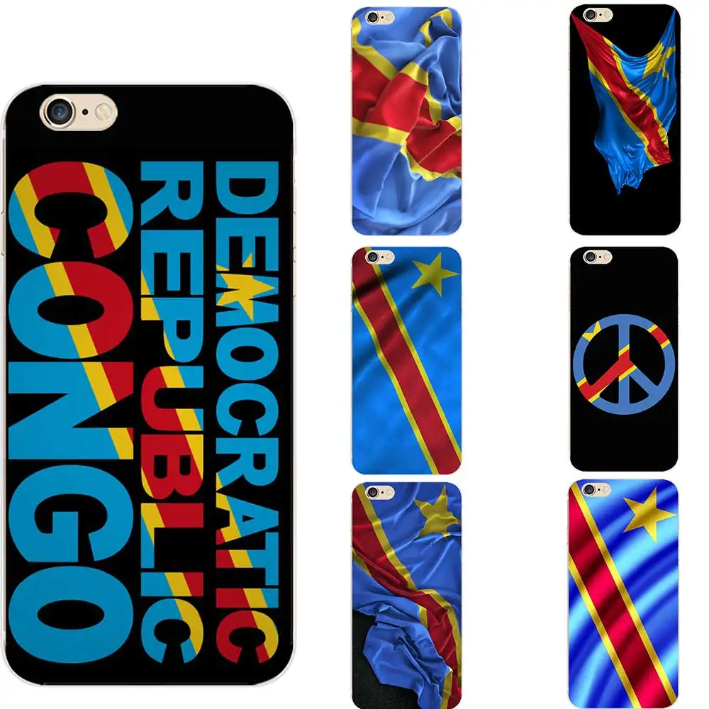 

Congo Democratic Republic National Flag Peace No War Theme TPU Phone Cases For iPhone 6 7 8 S XR X Plus