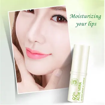 BIOAQUA Natural Aloe Moisturizing Lip Balm Colorless Refine Repair Lip Wrinkles for Woman Winter Lip