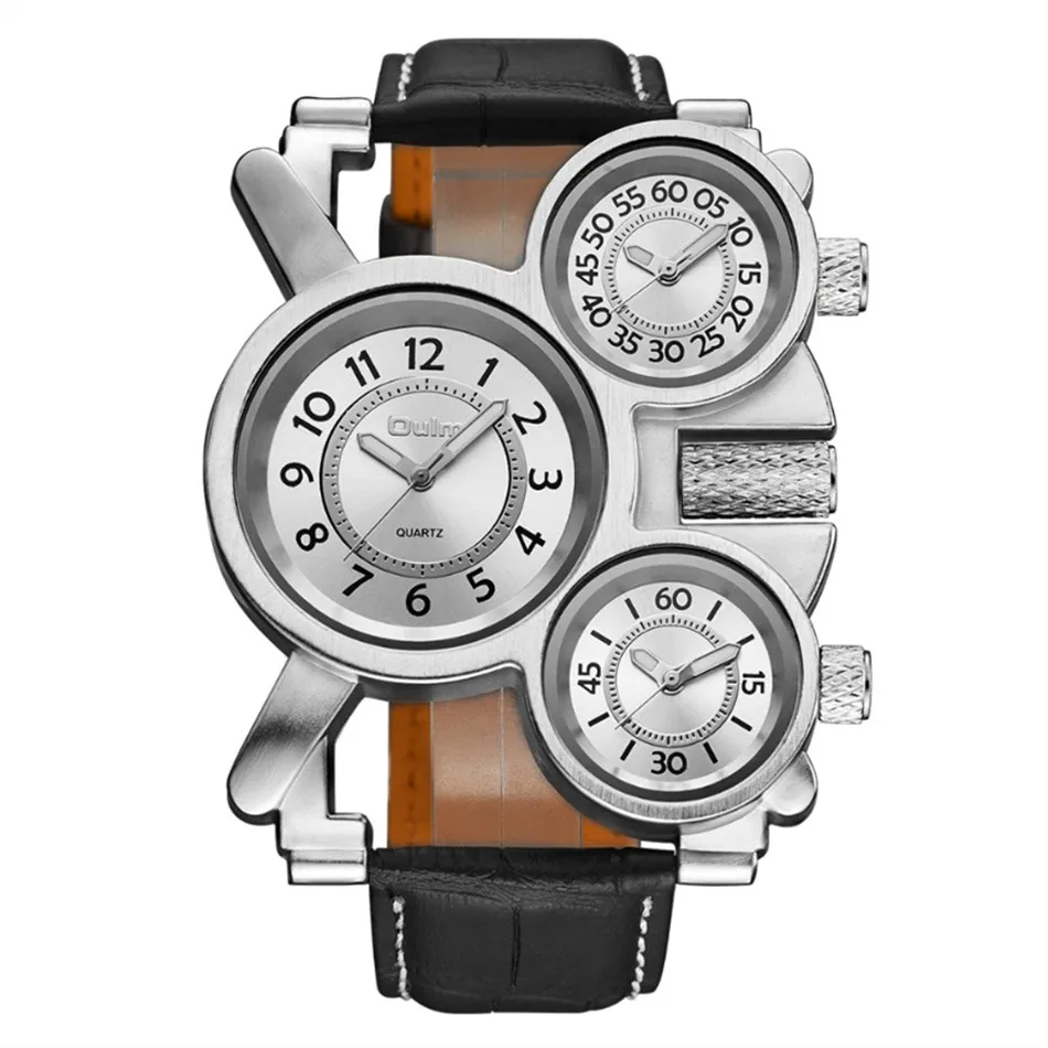 

OULM 1167 Men Sport Large dz Vintage Brand Big imported Clock Reloj Hombre Relogio Masculino Original Army Quartz Watches Black