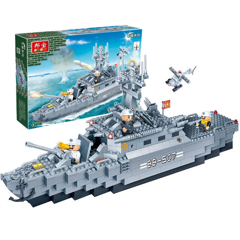 

FANKE Model Building Kits Blocks Hobbies Model Kit Toys for children Compatible Lego Lepin BB8415 458PCS Warship J