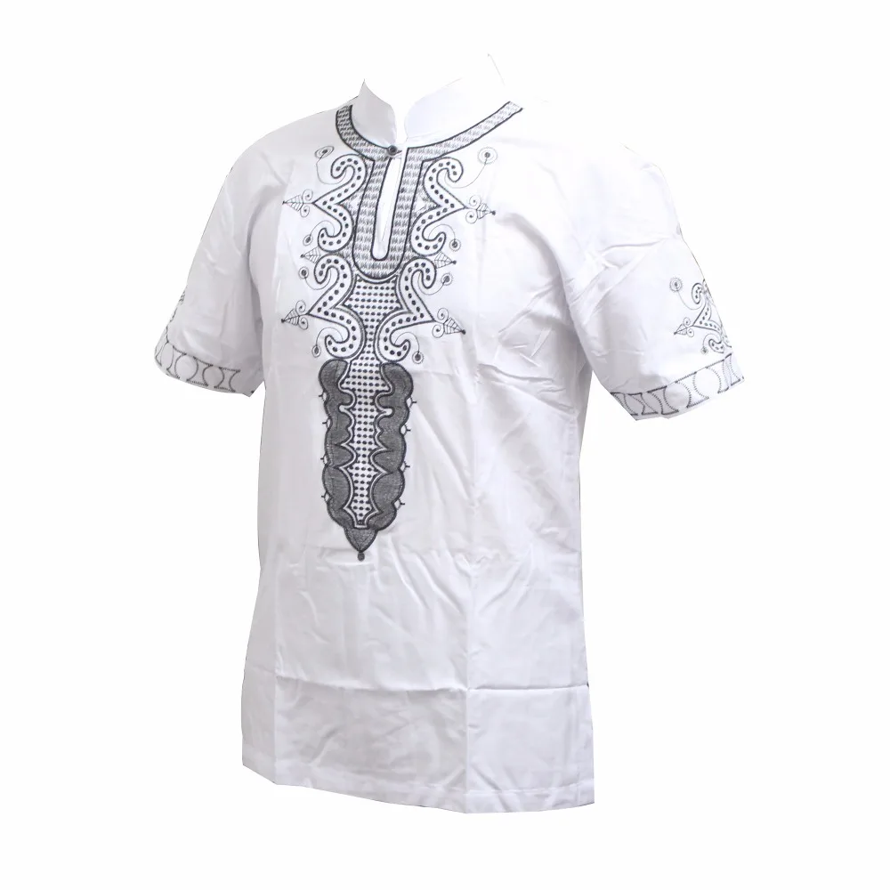 Dashikiage Африканский 4 цвета хлопок Dashiki вышитые традиционные рубашки унисекс в нигерийском стиле местный Анкара Топ