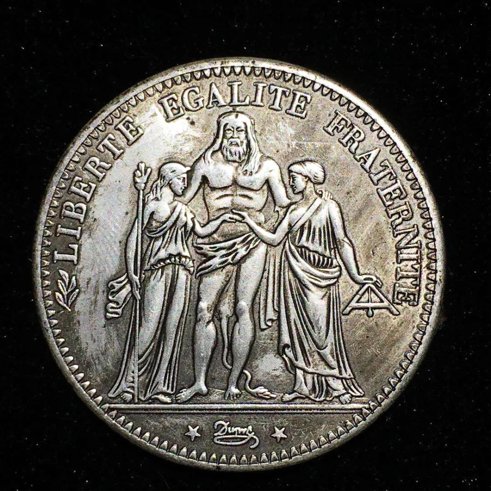 

1873 republique francaise 5 francs Copy Coins Collectibles ukraine challenge coin holder case for coin coin collect decoration