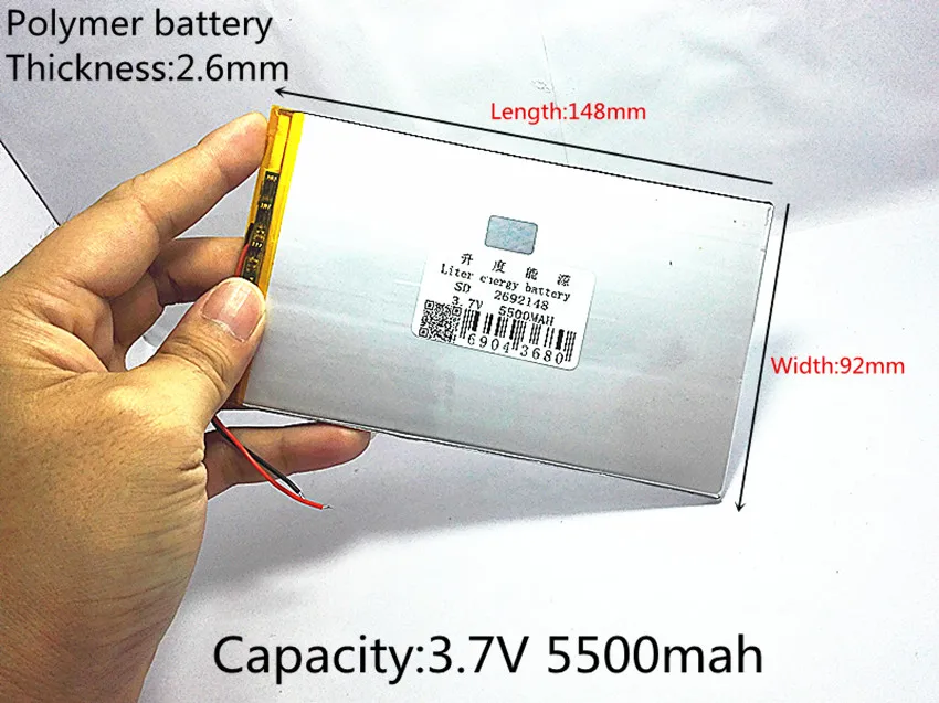 Free shipping large capacity 3.7 V tablet battery 5500 mah each brand