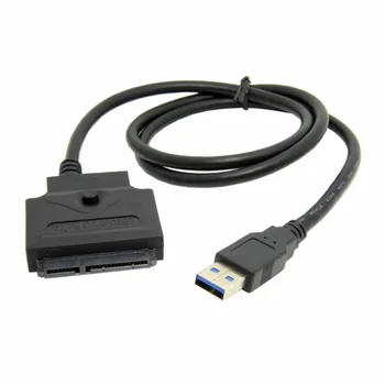 

10pcs/lot CY 5Gbps Black USB 3.0 to SATA 3 22Pin 7 15 for 3 5" 2 5" Hard Disk Driver Adapter 50cm