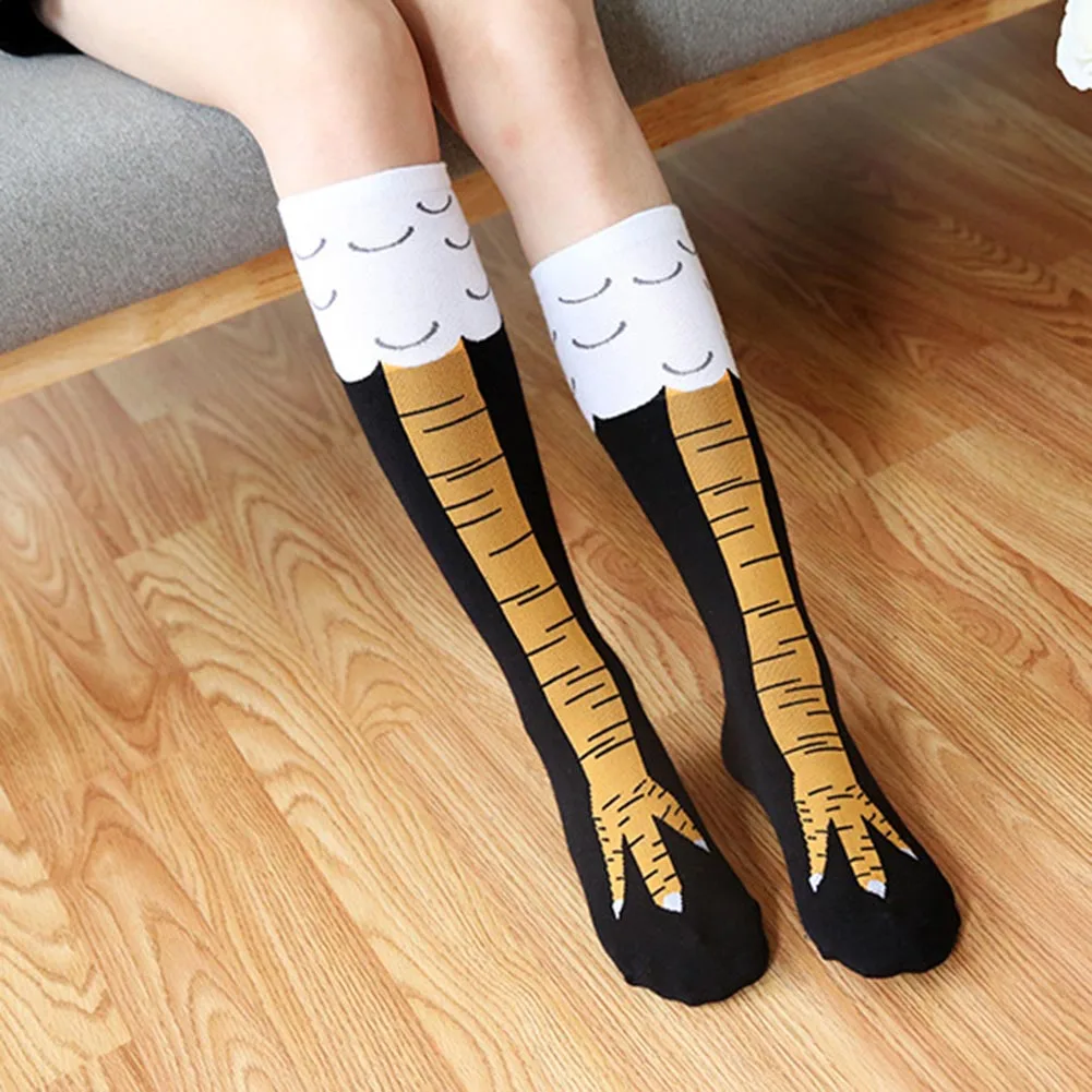 

1Pair! Creative Socks with Chicken Print Toe Women Fashion Winter Autumn Socks Chicken Toe Feet Ladies 3D Cartoon Animal Socks