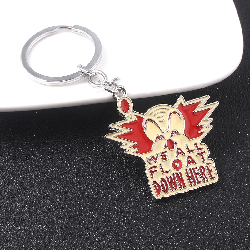 

Movie Stephen King's It Keychains Creative Alloy Monsters Enamel We Aff Float Down Here For Man Woman Jewelry