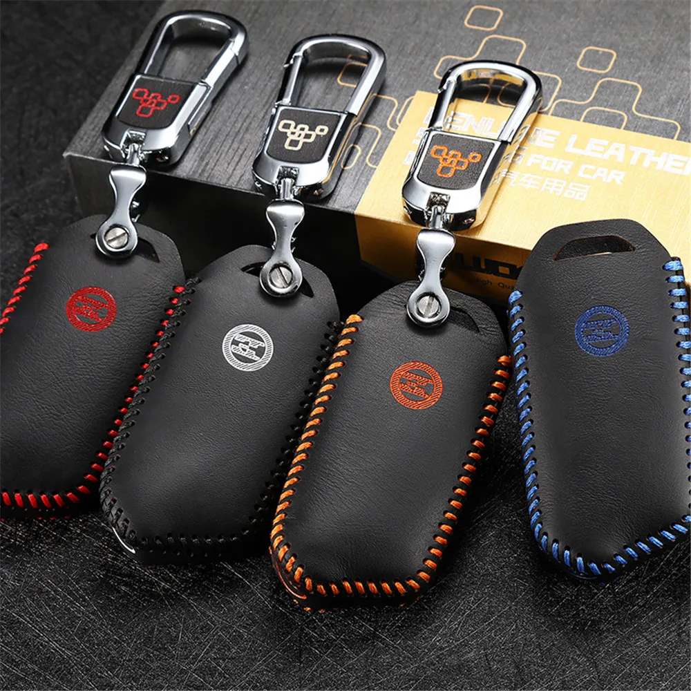Leather Key Holder Case Cover 3 Button For KIA All New Sportae 2017+