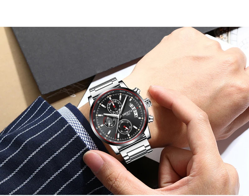 Relogio Masculino Militar Inox NIBOSI Army Watch Men Waterproof Sports Watches For Men Stainless Steel Analog Quartz Wrist Watch (16)