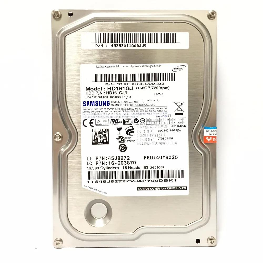 Внутренний жесткий диск SAMSUNG для ПК 3 5 внутренний HDD настольного компьютера 80 ГБ 160