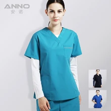 ANNO медицинская одежда Больничная униформа для женщин и мужчин включает топ и брюки салон красоты Рабочая одежда стоматологические скрабы