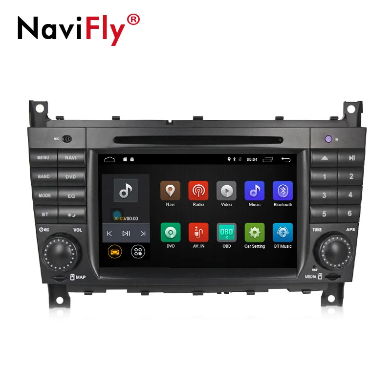 Perfect Navifly 7" 2din Android 7.1 Car GPS dvd player for Mercedes/Benz W203 W209 C-Class C180 C200 CLK200 2G RAM canbus WIFI 1