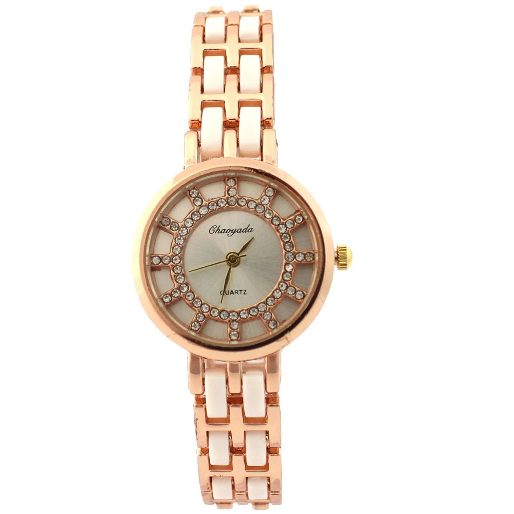 Роскошная марка, Женская золотисто-розовый цвет Для женщин Нержавеющая сталь Наручные часы Magic Для женщин браслет часы женские наручные часы женские O82