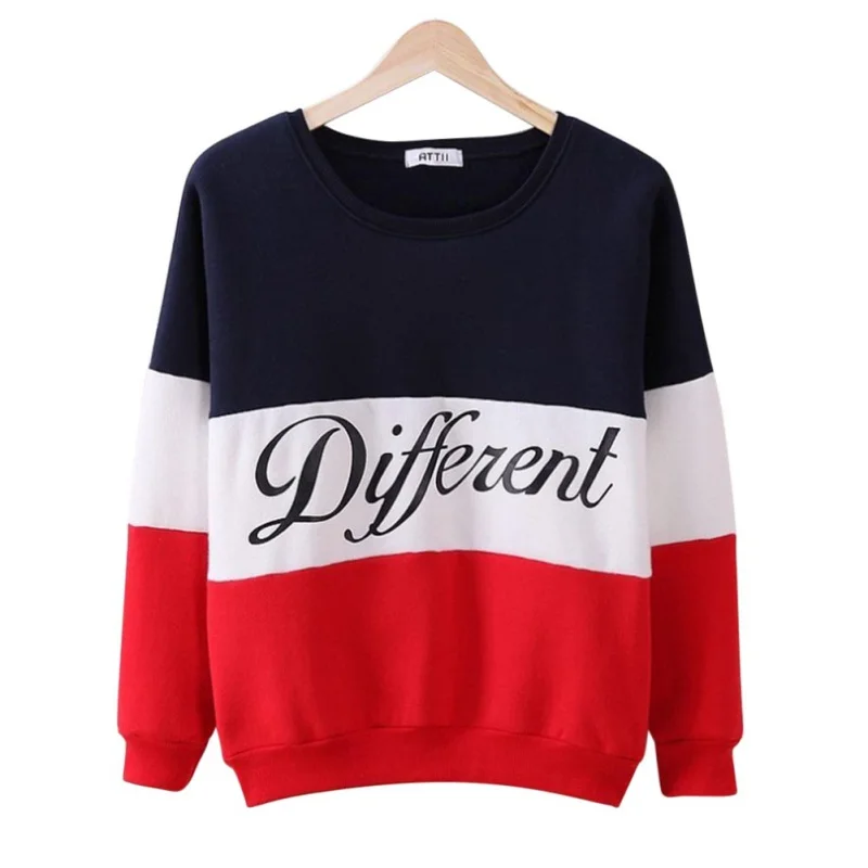 COCKCON Autumn winter women Long Sleeve hoodies LETTER PRINT Different women loose hoodies hoody sudaderas Womans Clothes