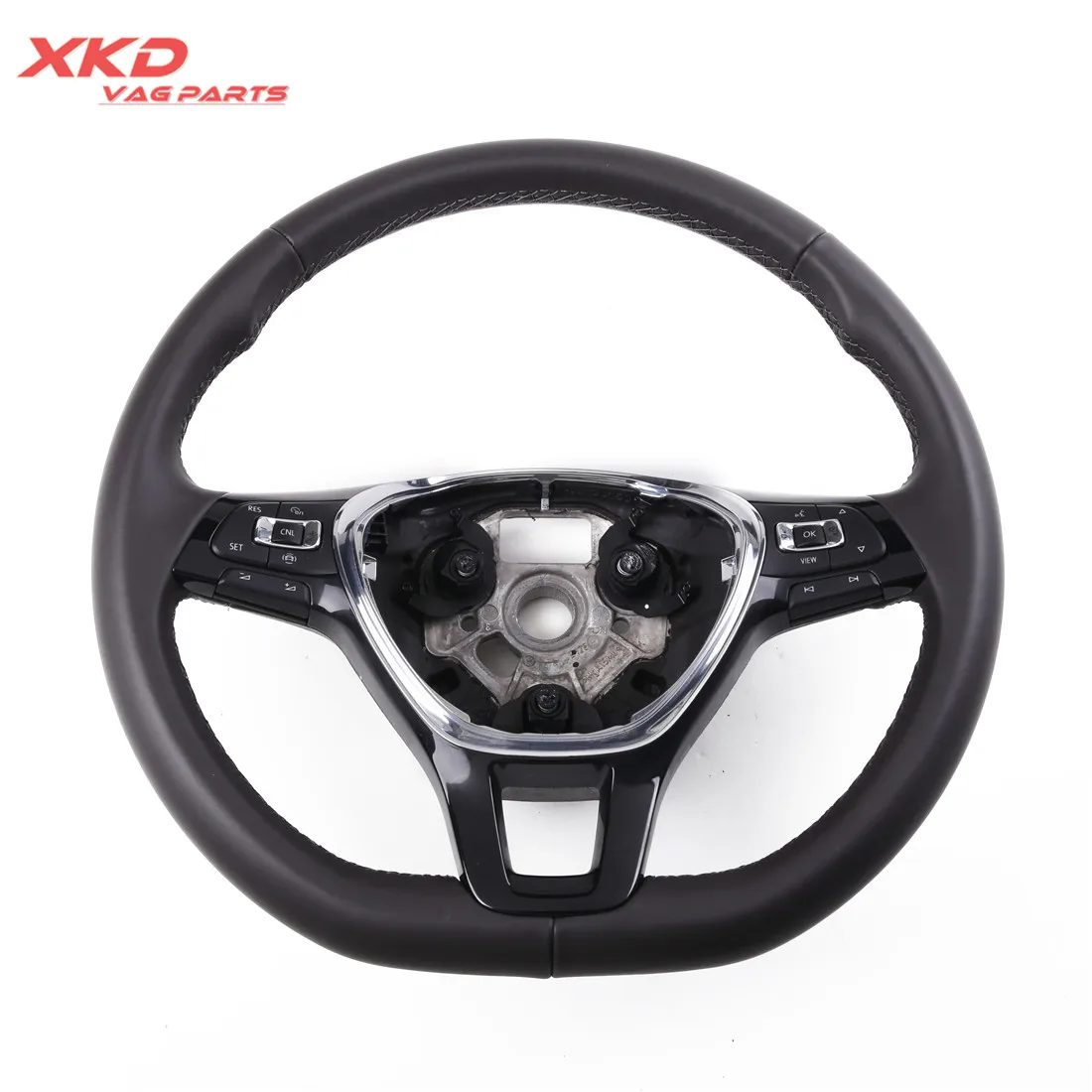 

Leather Black Multi-Function Steering Wheel With Cruise Control For V-W Je-tta Passat 5TA419091 5NN419091AL 5TA419091AM