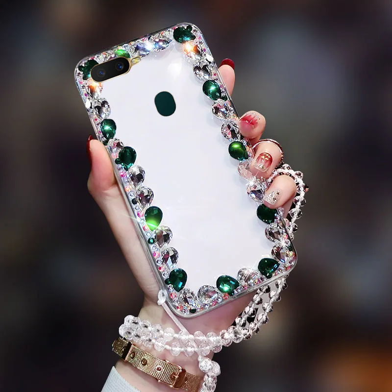 Для oppo a7x чехол со стразами для телефона четырехсторонний все включено защитный
