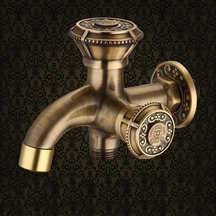 Luxury Antique Brass Garden faucet washing machine faucet copper
