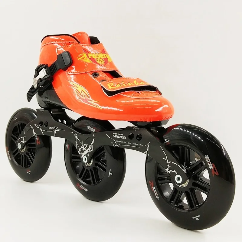 المهنية سرعة عجلات تزلج أحذية التزلج الكبار 125 ملليمتر كبيرة النساء/الرجال مضمنة أحذية pasendi الألياف الزجاجية جديد وصول