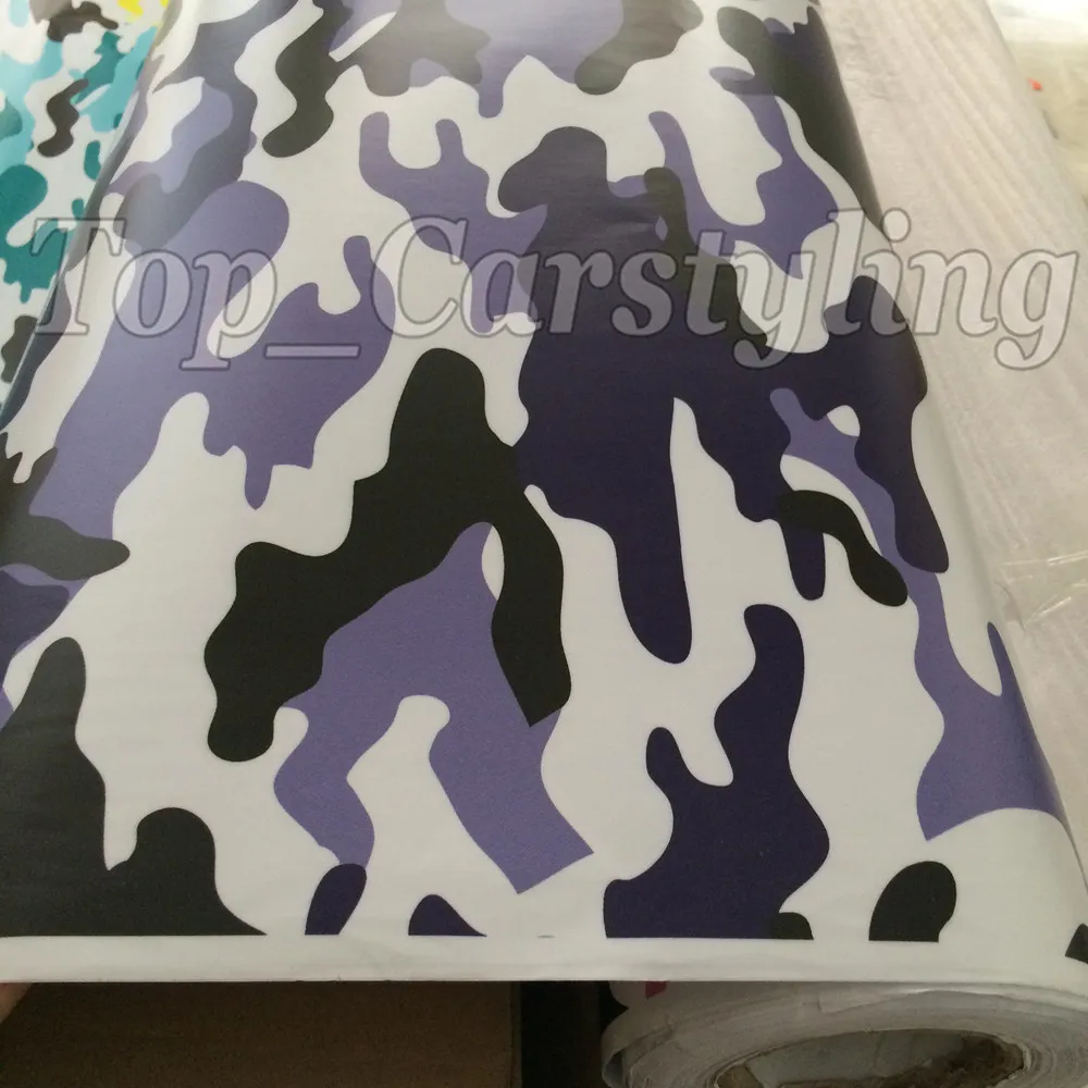 Blue Camo ubran arctic snow camouflage car wrapping film (4)
