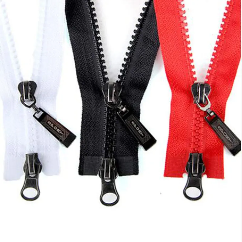 

3 pieces jacket double-headed zipper / no. 5 coarse tooth resin 80cm coat coat tail long zipper lock