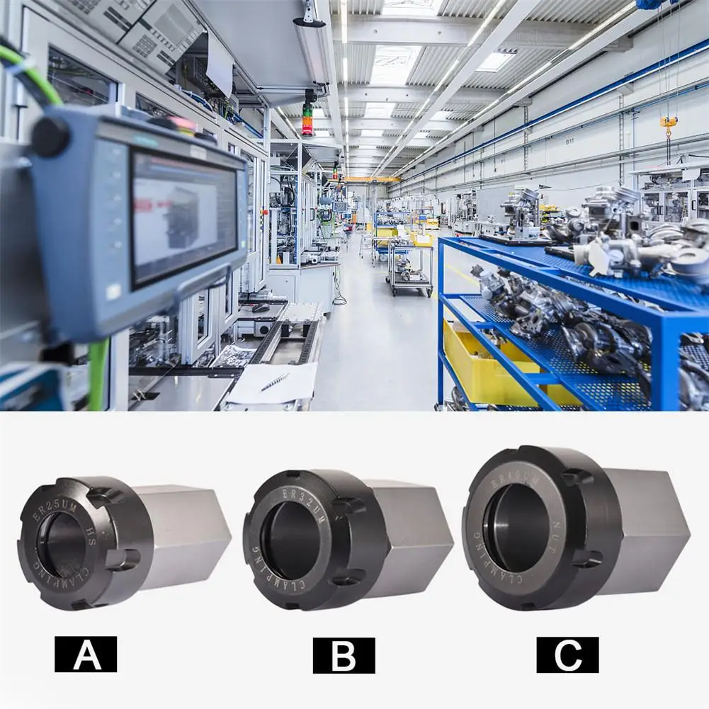 Шестигранный ER25/ER32/ER40 цанговый блок твердая сталь цанговый патрон Весна держатель для токарного станка с ЧПУ гравировальный станок для резки
