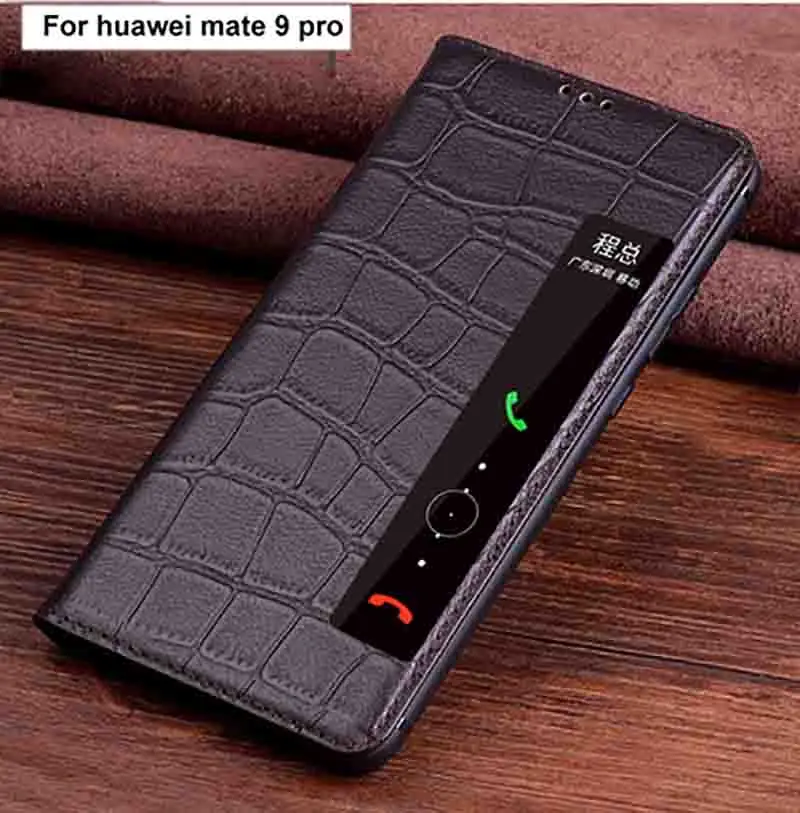 Чехол для Huawei Mate 9 Pro роскошный чехол книжка из натуральной кожи 9Pro mate9