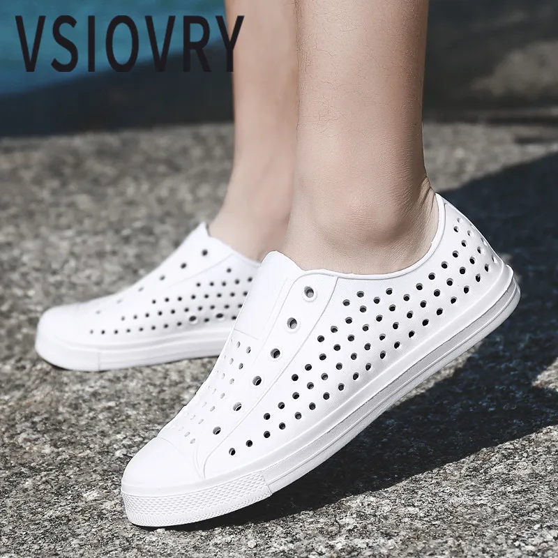 

VSIOVRY Summer Men Skateboarding Shoes Women 2018 Breathable Lightweight Comfortable Outdoor Unisex Flat Sneakers Size 36-45