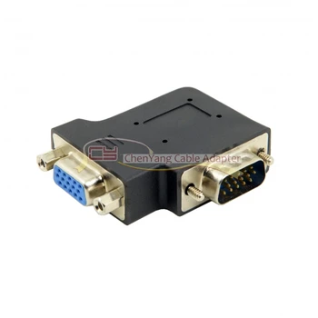 

Vertical Flat Left Angled 90 Degree VGA SVGA Male To Female extension Adapter