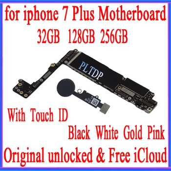 

32GB / 128GB / 256GB for iphone 7 Plus Motherboard with Touch ID,Original unlocked for iphone 7Plus Mainboard with Free iCloud