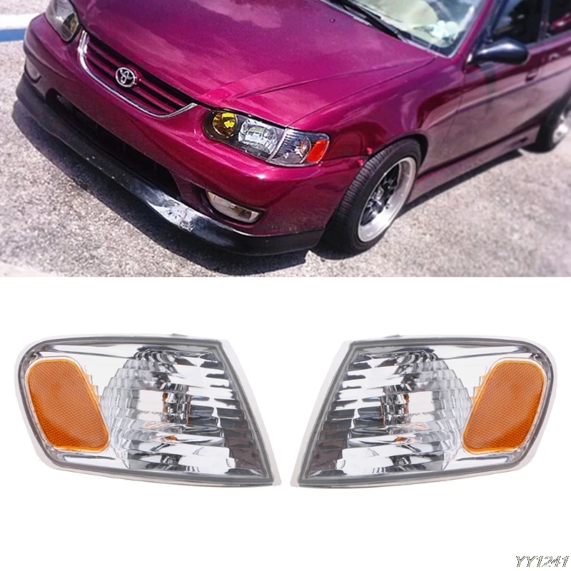 

1 Pair Corner Park Lamp Light Set Left & Right For TOYOTA COROLLA 2001 2002 Park Signal Side Marker Light Assemblies